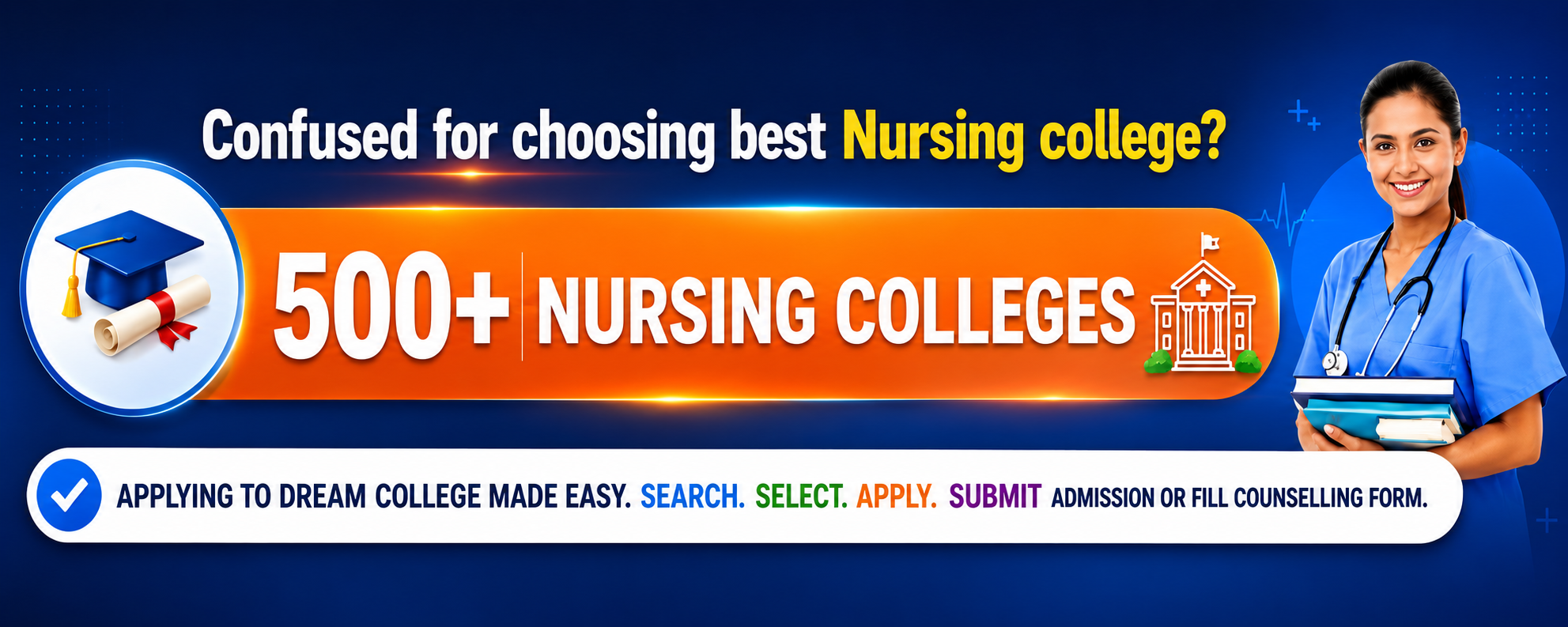 Confused for choosing best Nursing college - 500+ Nursing Colleges